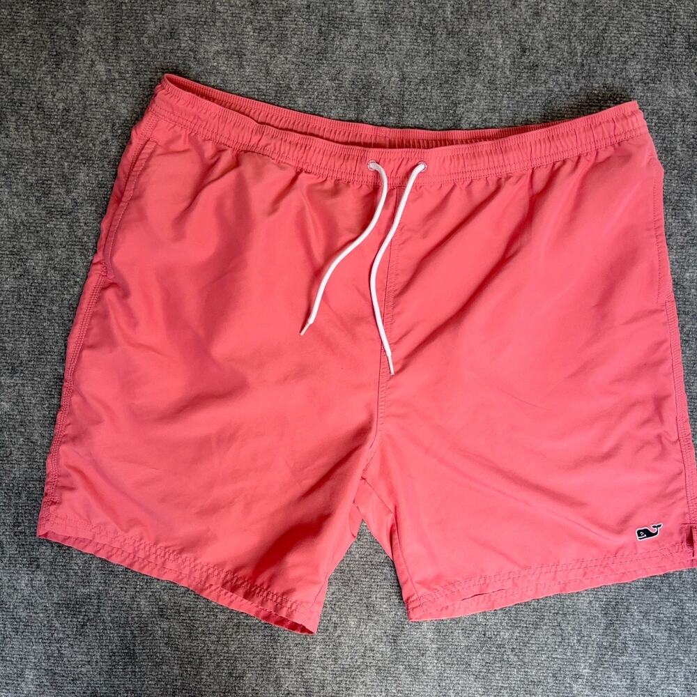 Vineyard Vines Mens XL Pink Swim Trunks Board Shorts Lined Drawstring 6.5"